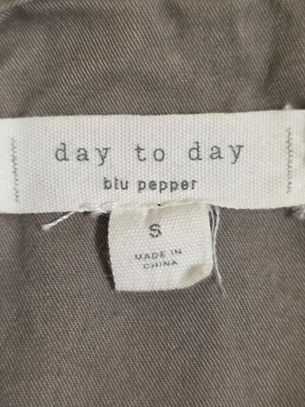 Day to Day Blu Pepper Taupe Utility Anorak Jacket Small - Picture 11 of 14
